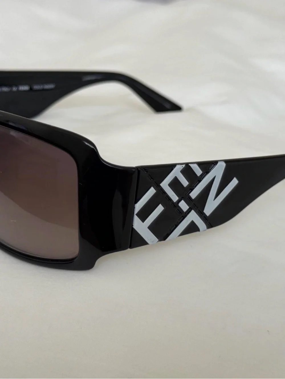 Authentic Fendi Black Sunglasses with White Logo